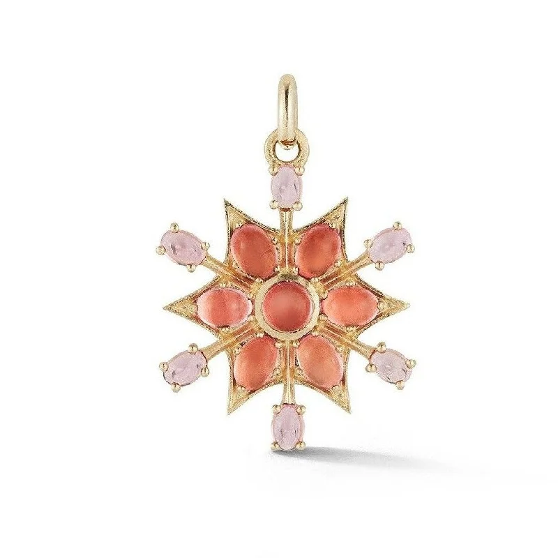 14K Gold & Pink Tourmaline Sadie Charm