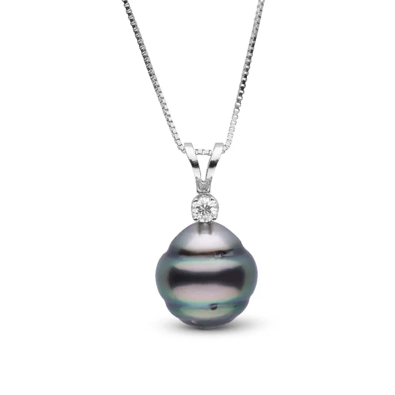 Harmony Collection 9.0-10.0 mm Tahitian Baroque Pearl & Diamond Pendant