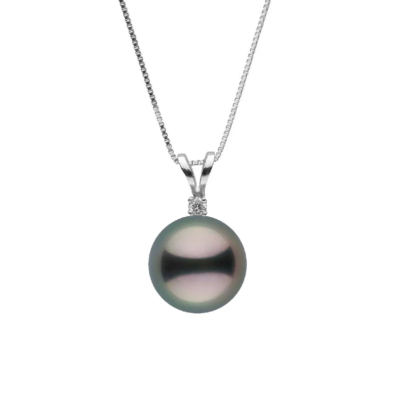 9.0-10.0 mm Tahitian Pearl and Diamond Harmony Pendant