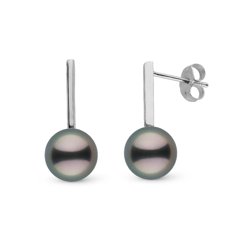 Bar Collection 9.0-10.0 mm Tahitian Pearl Earrings