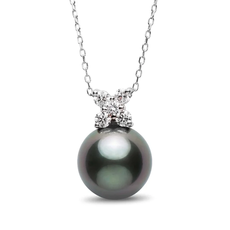 Kiss Collection 12.0-13.0 mm Tahitian Pearl and Diamond Pendant