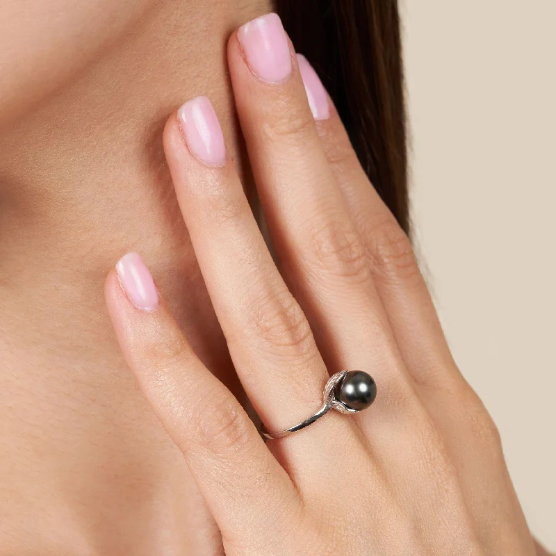 Leaf Collection Tahitian Pearl Ring