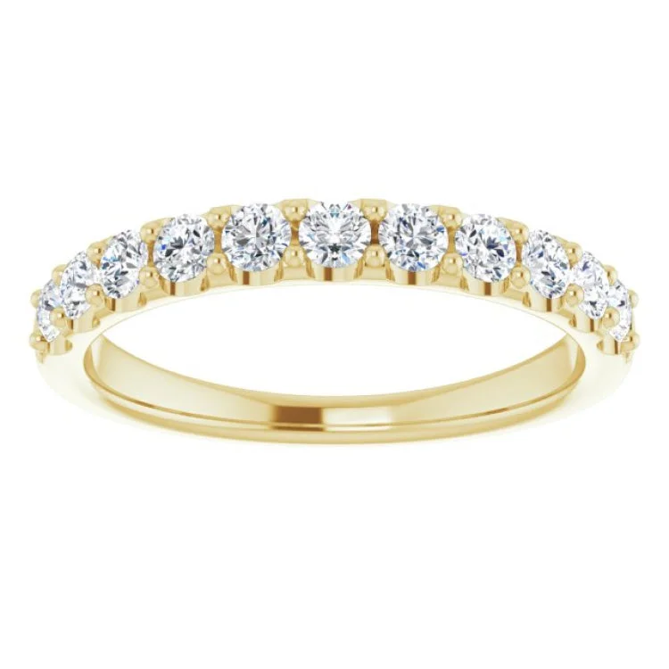 14K Yellow 1/2 CTW Natural Diamond Anniversary Band