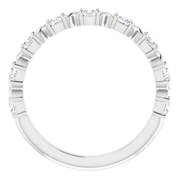 Platinum 1/2 CTW Natural Diamond Anniversary Band