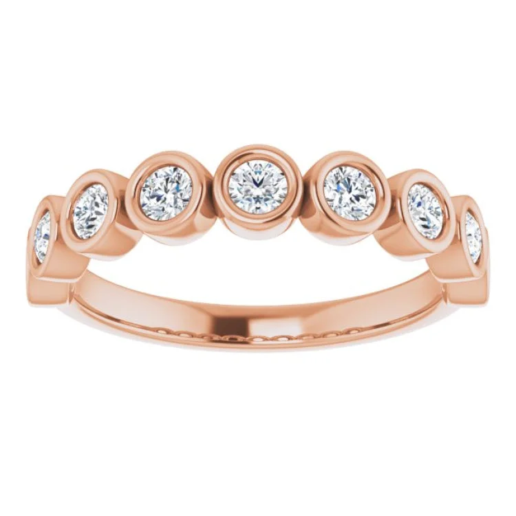 14K Rose 1/2 CTW Natural Diamond Anniversary Band