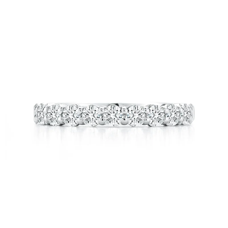 18K White Gold 11 Stone Diamond Wedding Ring