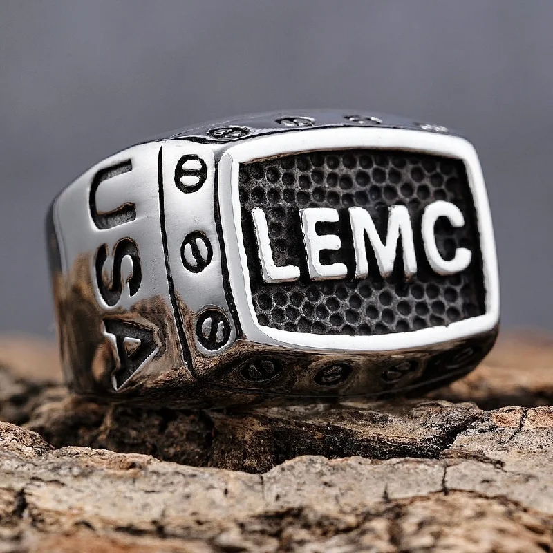 LEMC Law Enforcment Motorcycle Club Ring - R39