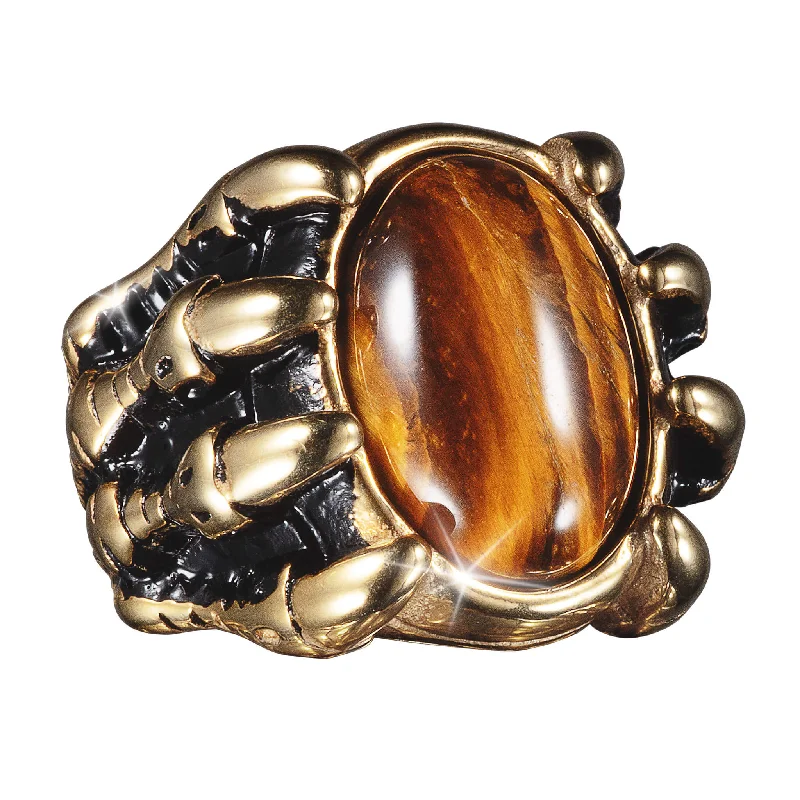 Tiger's Grasp Men's Ring