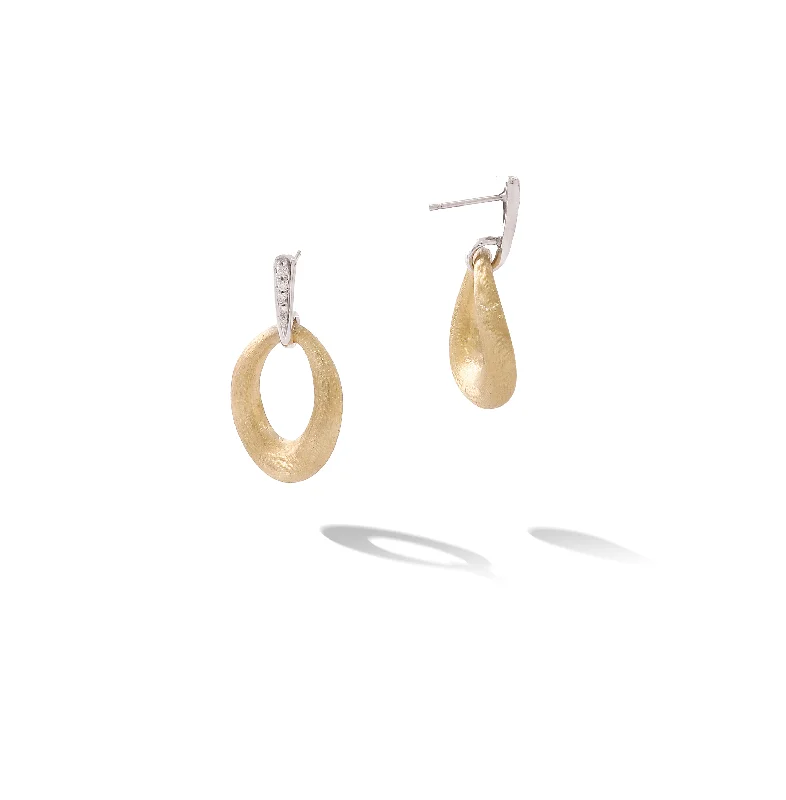 Marco Bicego Lucia 18K Yellow Gold and Diamond Loop Earrings